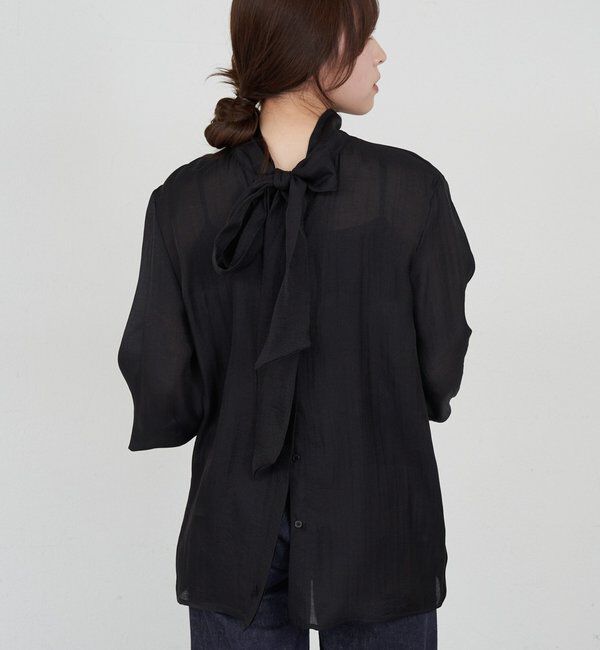  「ボウタイブラウス」|シャツ・ブラウス|ブラック