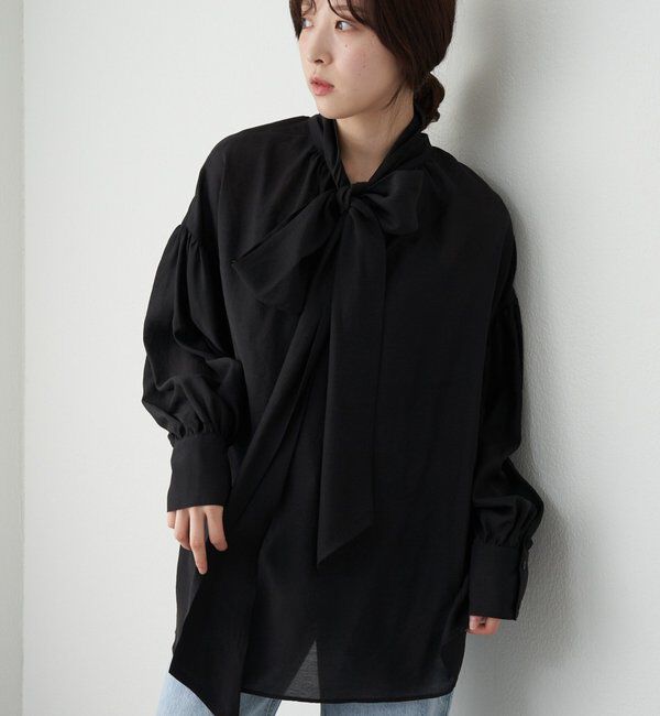  「ボウタイブラウス」|シャツ・ブラウス|ブラック