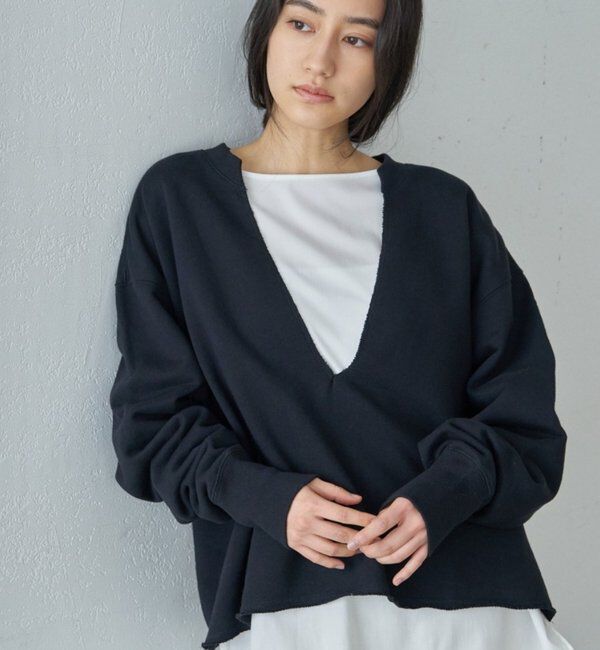  「スキッパースウェット」|Tシャツ・カットソー|ブラック