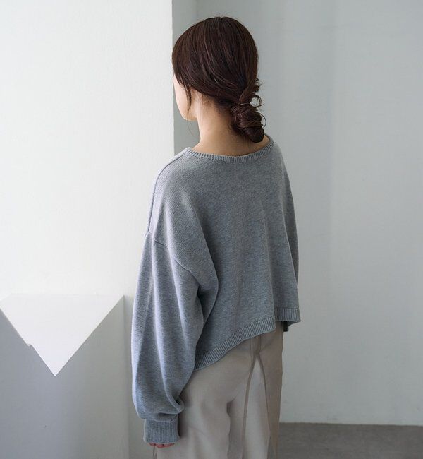  「2WAYラウンドショートプルオーバー」|ニット・セーター|