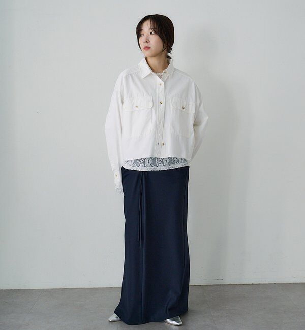  「デニムオーバーショートシャツ」|シャツ・ブラウス|