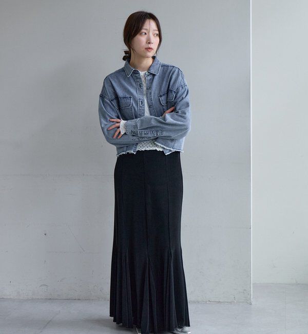  「デニムオーバーショートシャツ」|シャツ・ブラウス|