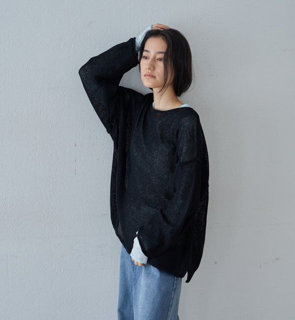  「リネンオーバーニット」|ニット・セーター|