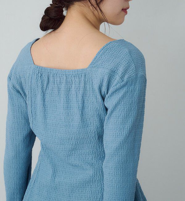  「スクエアネックペプラムカットソー」|Tシャツ・カットソー|