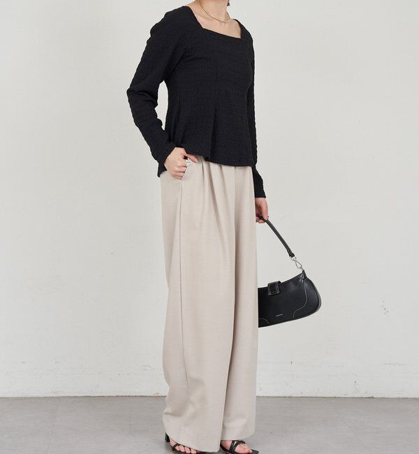  「スクエアネックペプラムカットソー」|Tシャツ・カットソー|