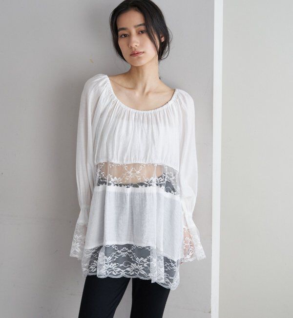  「レースチュニックブラウス」|シャツ・ブラウス|