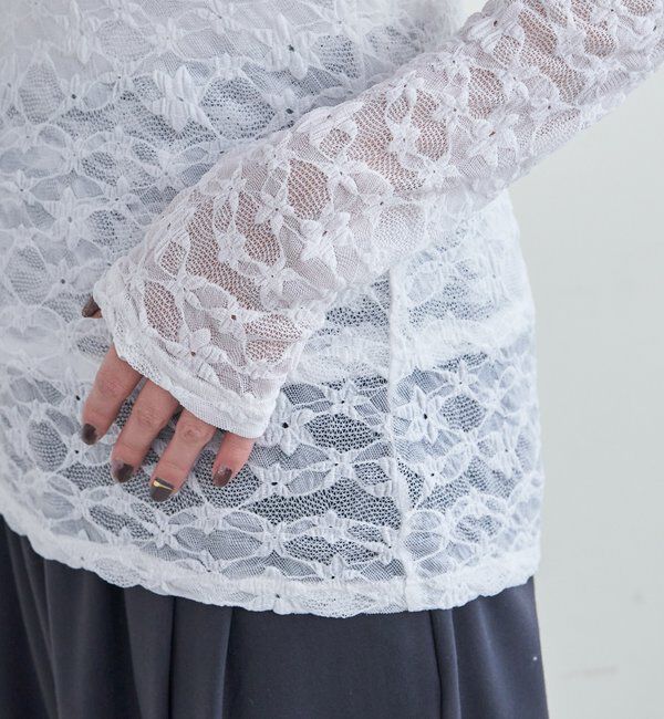  「レースレイヤードカットソー」|Tシャツ・カットソー|