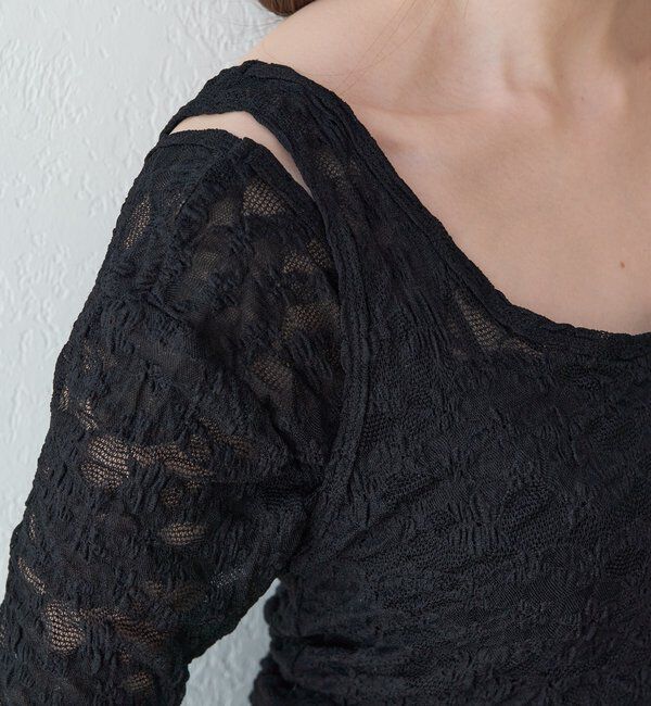  「レースレイヤードカットソー」|Tシャツ・カットソー|