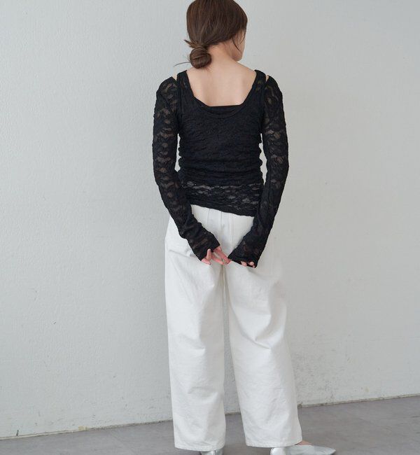  「レースレイヤードカットソー」|Tシャツ・カットソー|