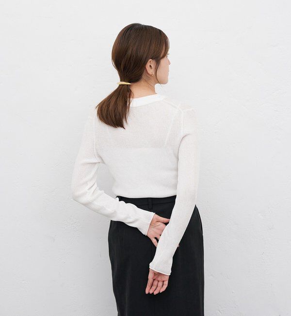  「ヘンリーネックレイヤードニット」|ニット・セーター|