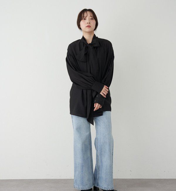  「【ainode】フレアパンツ」|デニム|