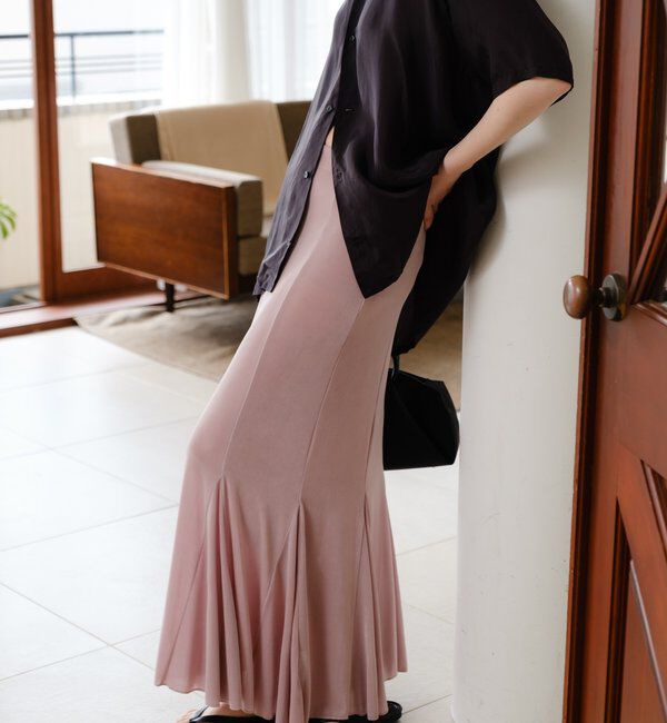  「シアーリブフレアースカート」|スカート|