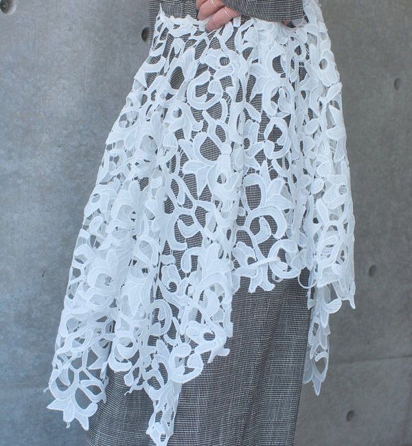  「【Pasterip】 lace multi-way scarf」|バンダナ・スカーフ|