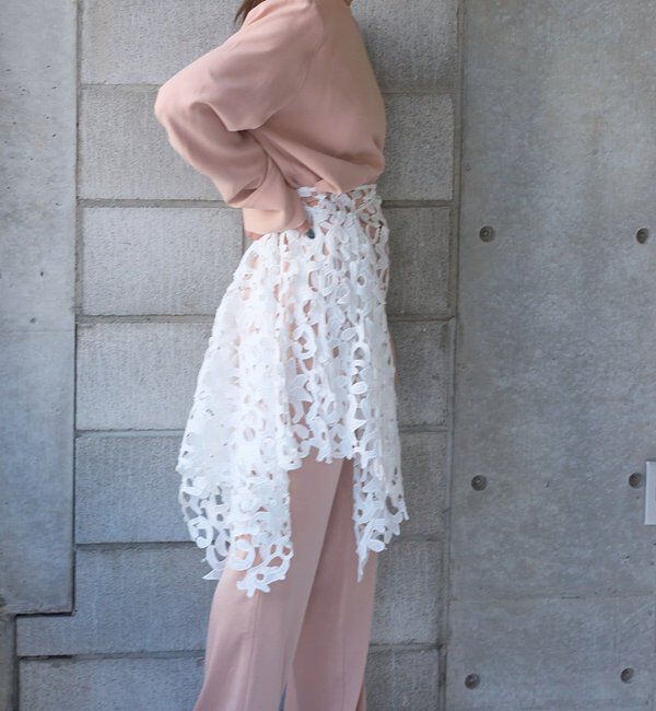  「【Pasterip】 lace multi-way scarf」|バンダナ・スカーフ|