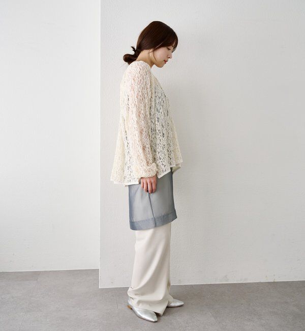  「サイドスリットレースブラウス」|シャツ・ブラウス|