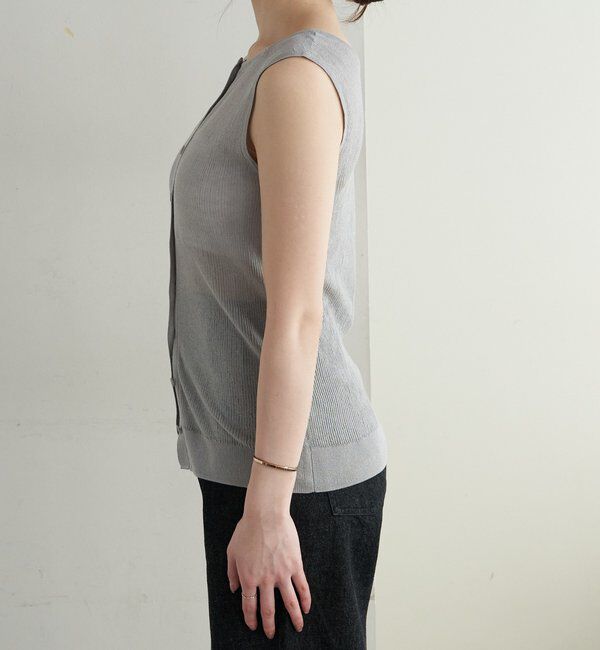  「シアー襟付きニット＆タンクSET」|カーディガン|