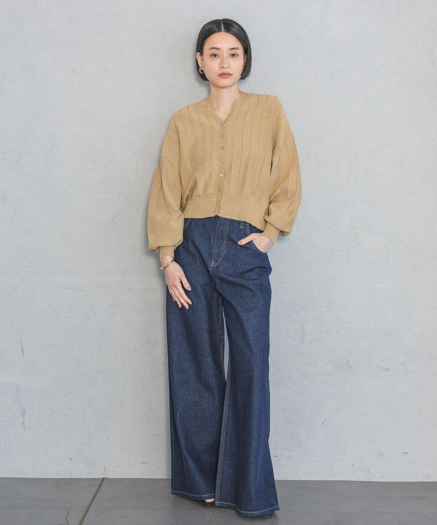 A part by 「アイレットアミショートカーディガン」|ニット・セーター|