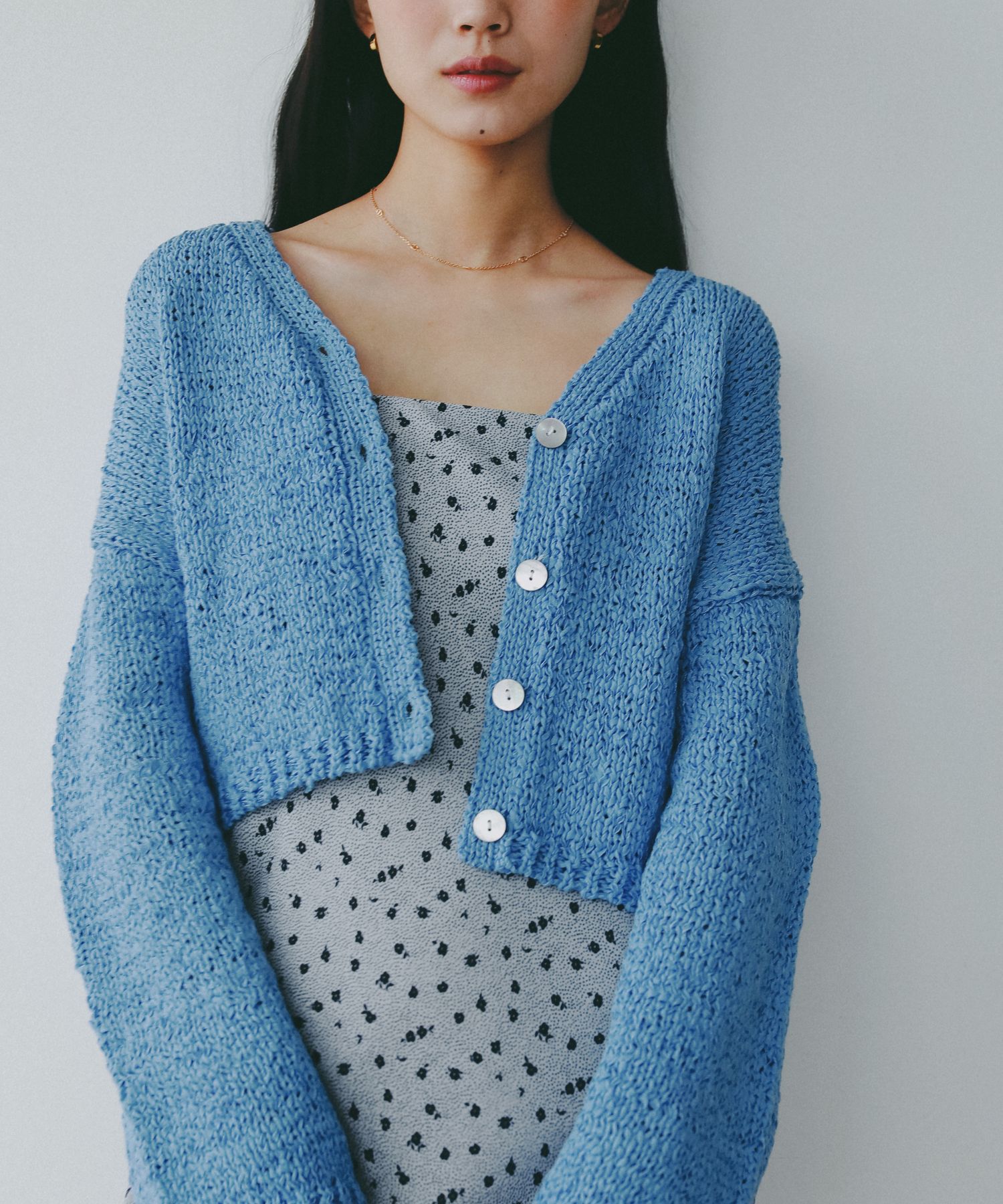 A part by 「テープヤーンニットカーディガン」|ニット・セーター|ブルー