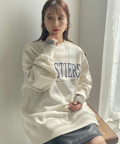 LOWRYS FARM「ラメクルーロングスリーブ」|Tシャツ・カットソー|