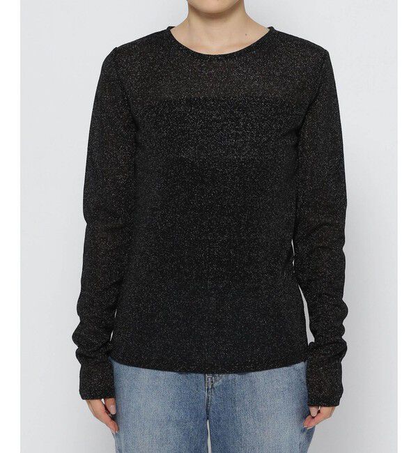 LOWRYS FARM「ラメクルーロングスリーブ」|Tシャツ・カットソー|