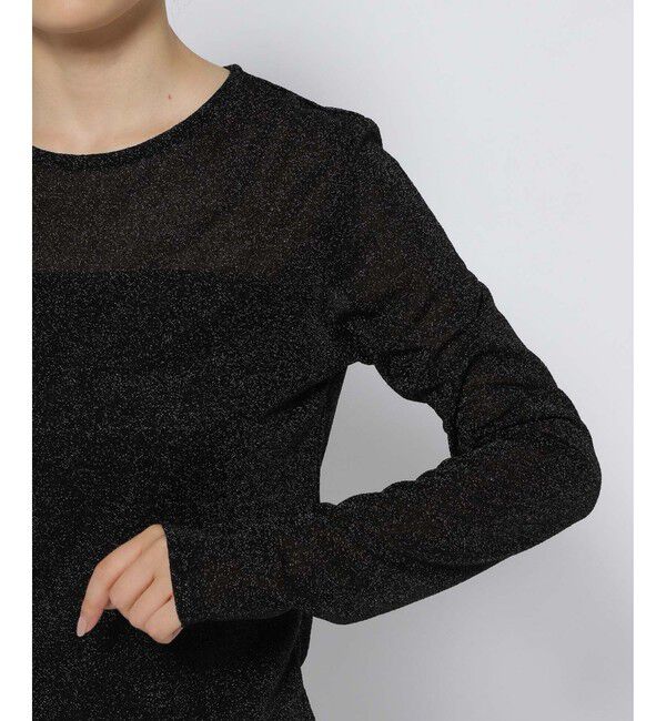 LOWRYS FARM「ラメクルーロングスリーブ」|Tシャツ・カットソー|