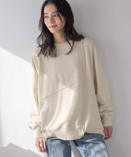 LOWRYS FARM「リメイクフウウラケＬＳ」|Tシャツ・カットソー|WHT