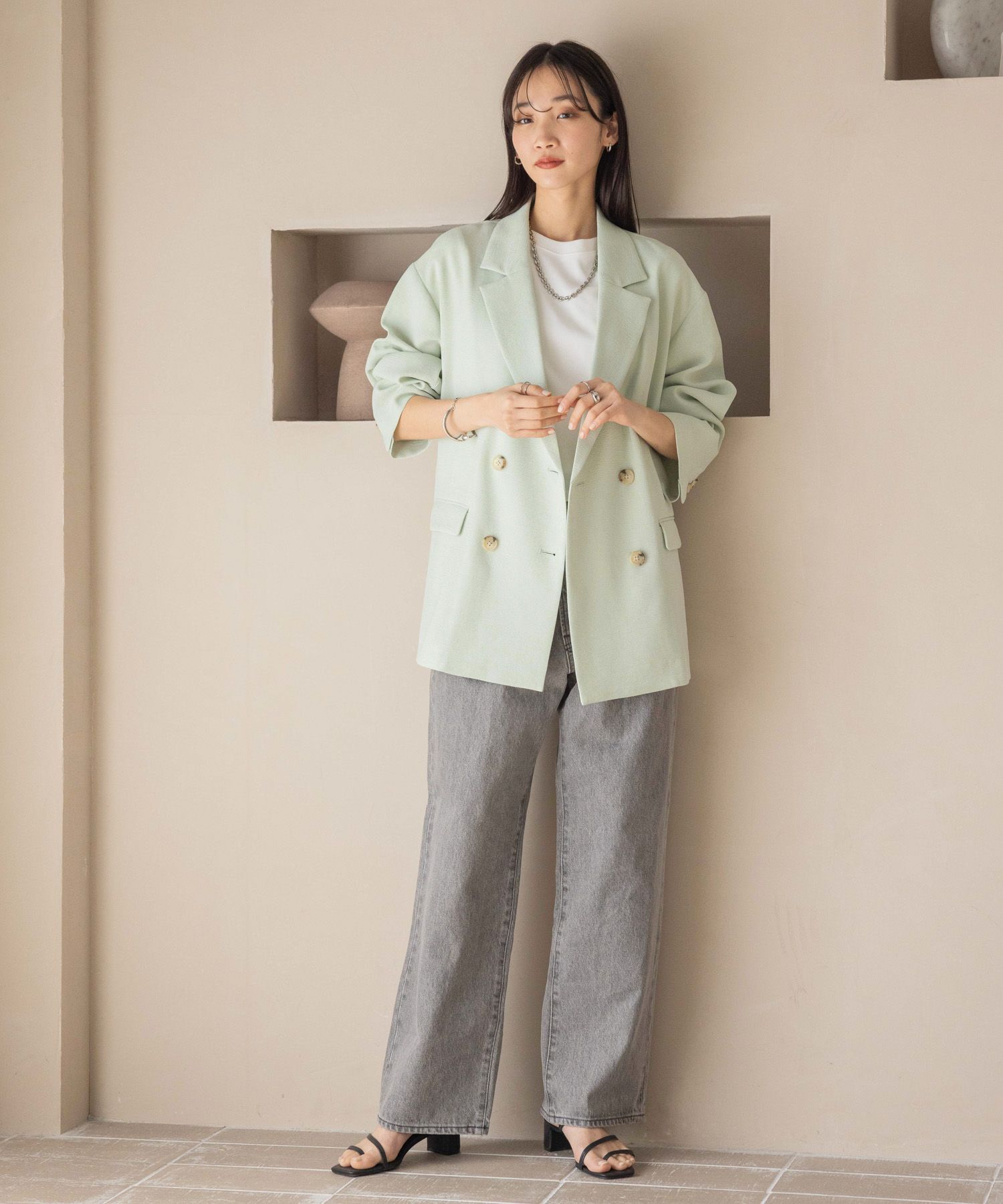 LOWRYS FARM「ＣＯＮＥ／アシメデニムパンツ」|デニム|