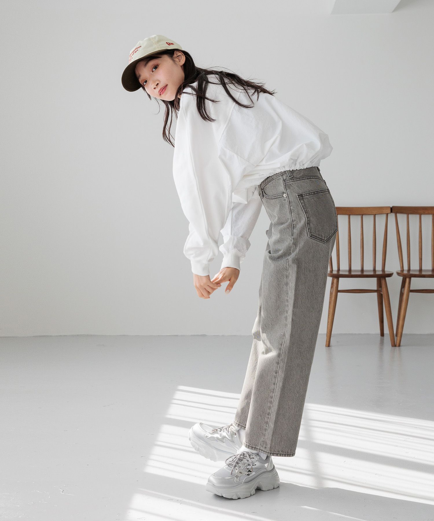 LOWRYS FARM「ＣＯＮＥ／アシメデニムパンツ」|デニム|