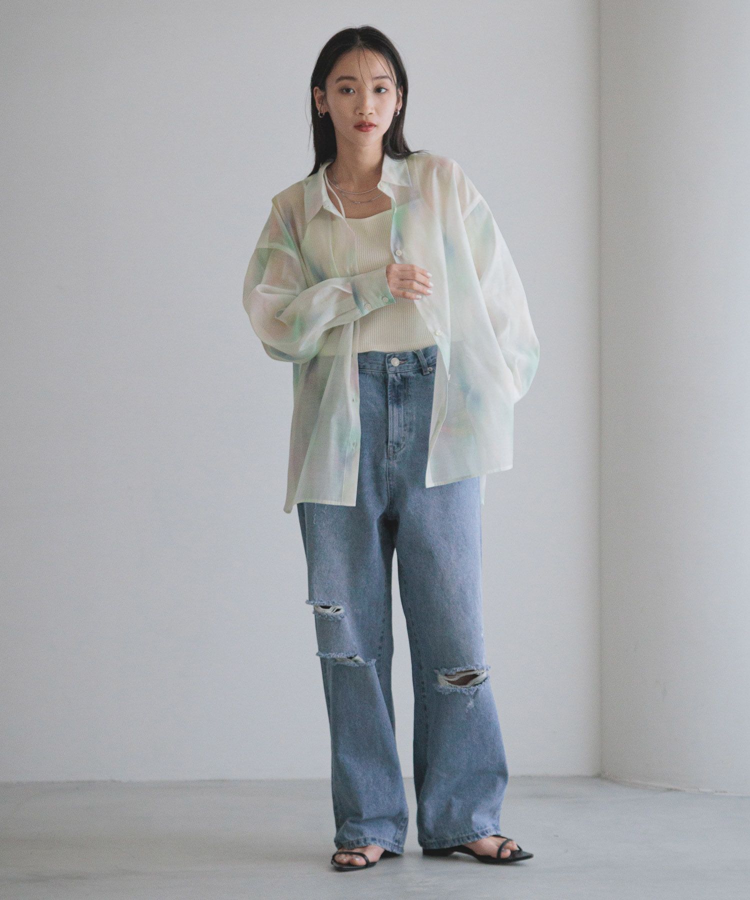 LOWRYS FARM「ｼｱｰｼｬﾂLS*」|シャツ・ブラウス|