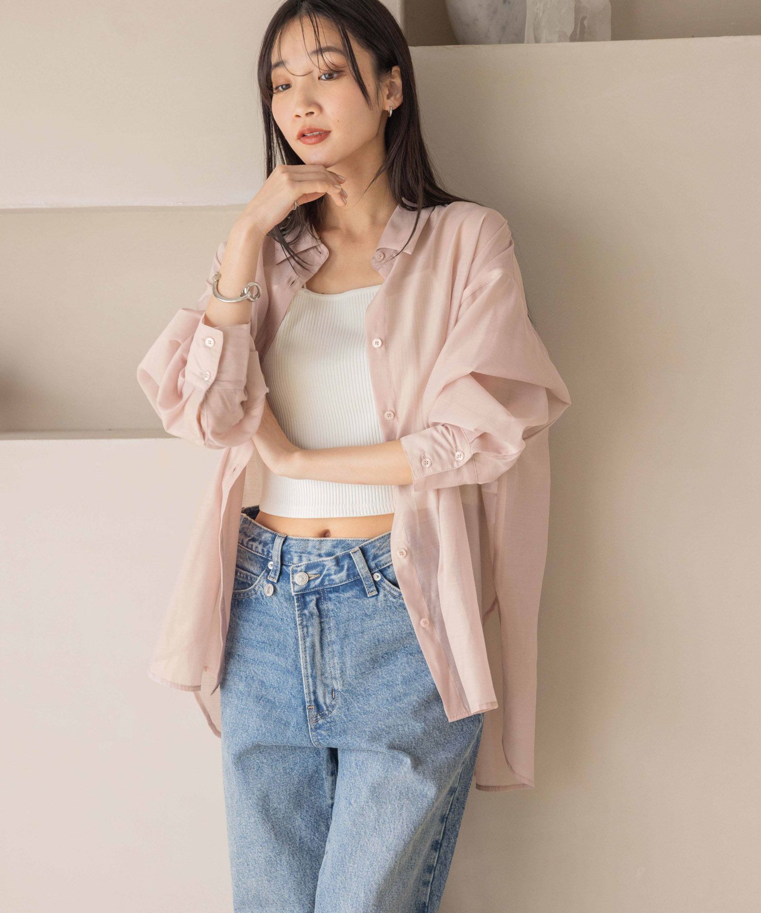 LOWRYS FARM「ｼｱｰｼｬﾂLS*」|シャツ・ブラウス|