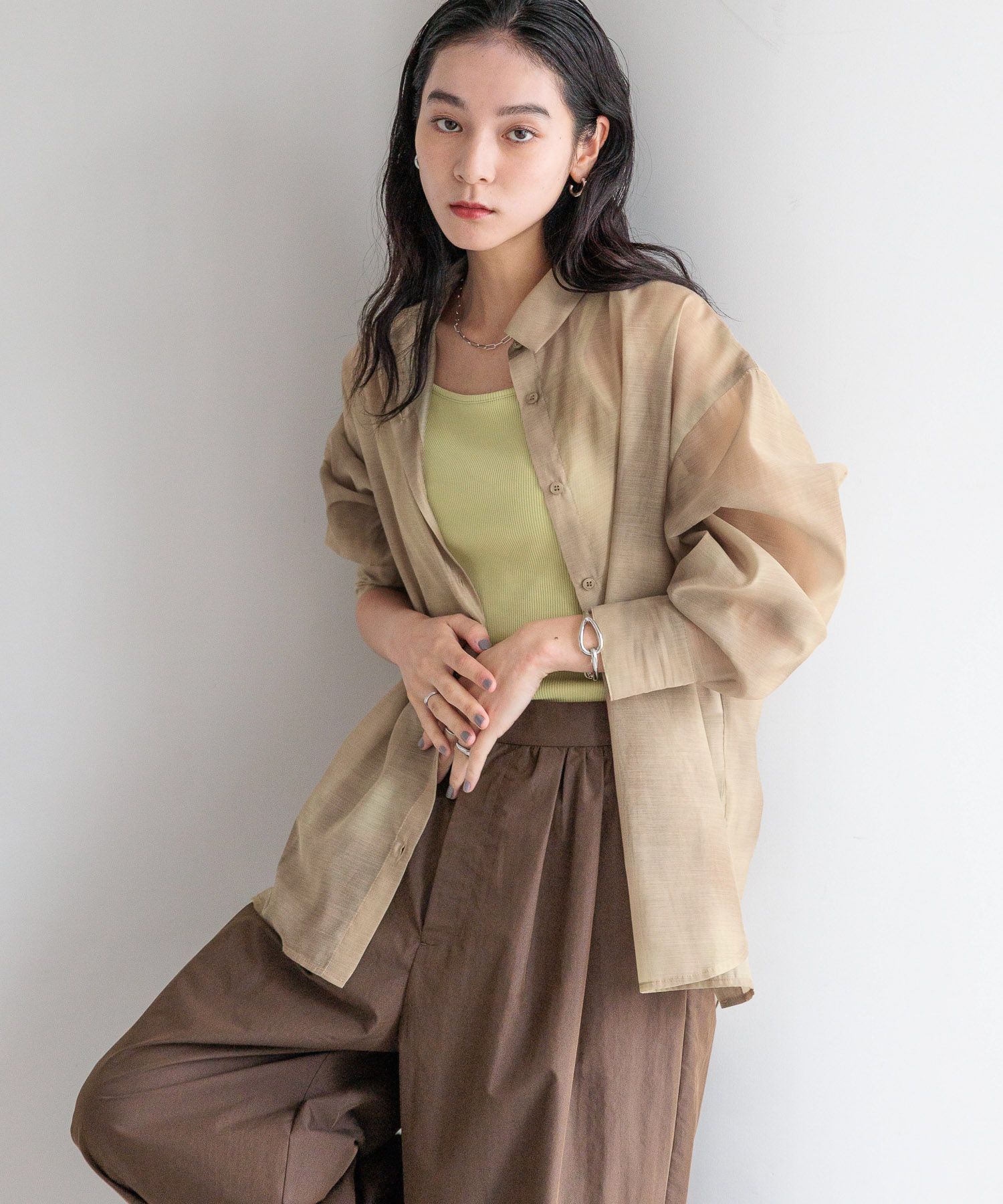 LOWRYS FARM「ｼｱｰｼｬﾂLS*」|シャツ・ブラウス|