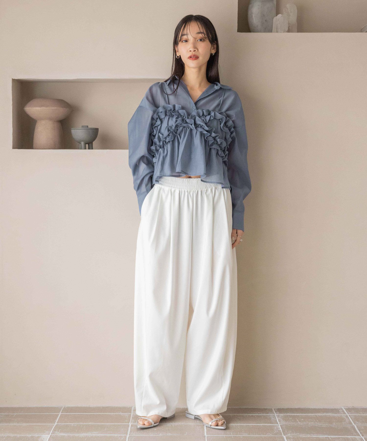 LOWRYS FARM「ｼｱｰｼｬﾂLS*」|シャツ・ブラウス|