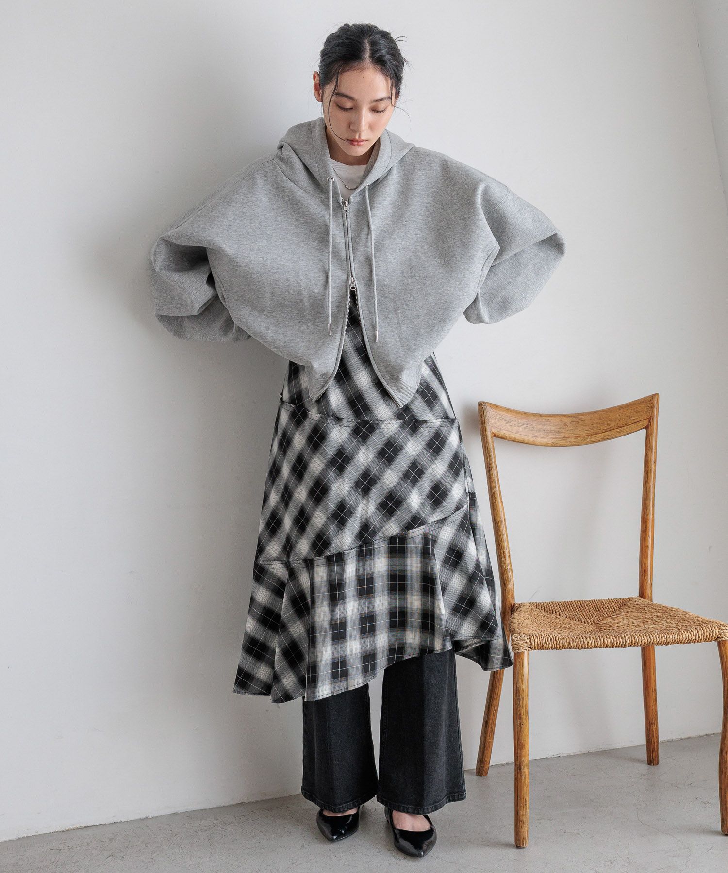 LOWRYS FARM「ＺＩＰショートフーディ」|パーカー|