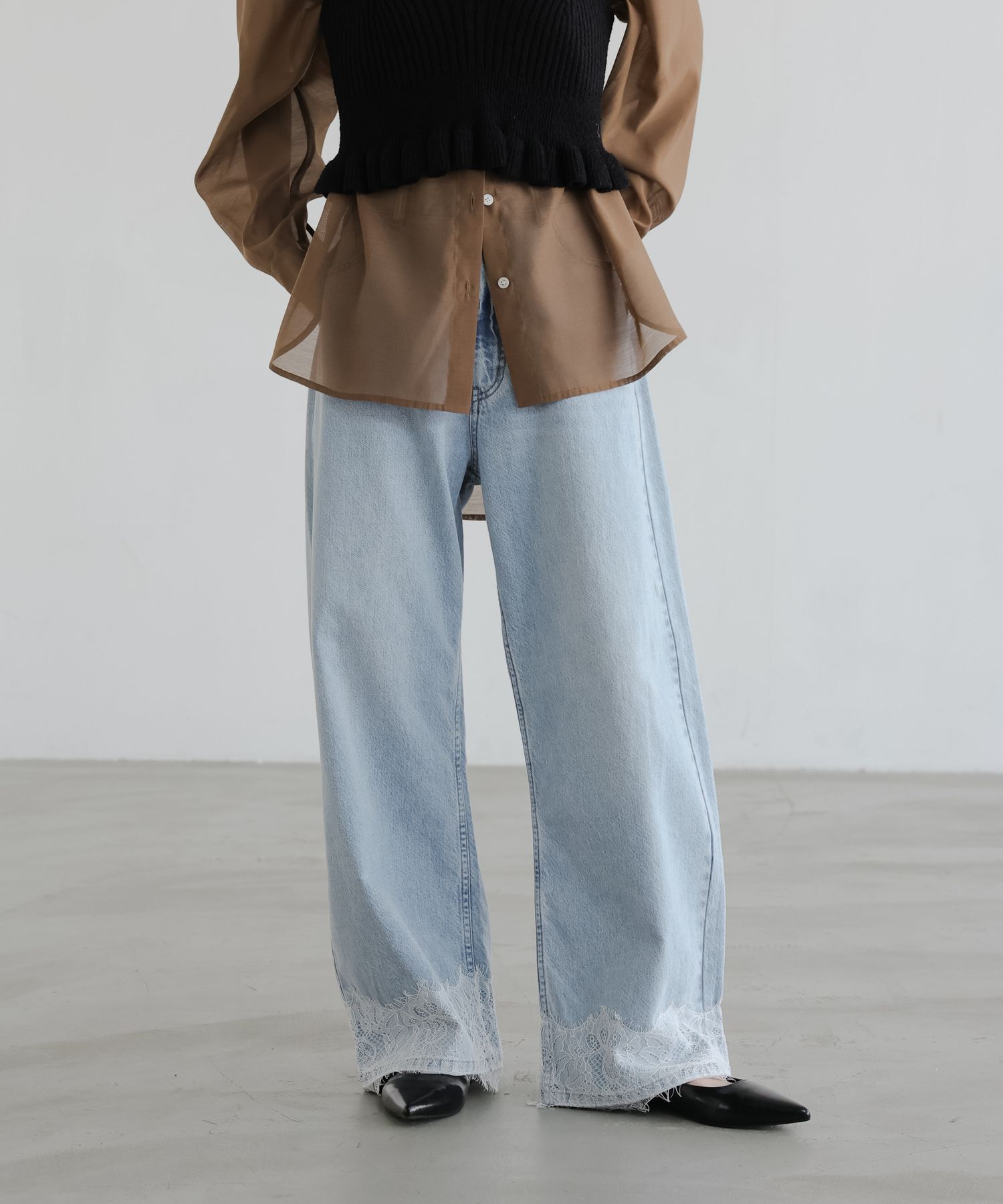 LOWRYS FARM「レースデニム」|デニム|