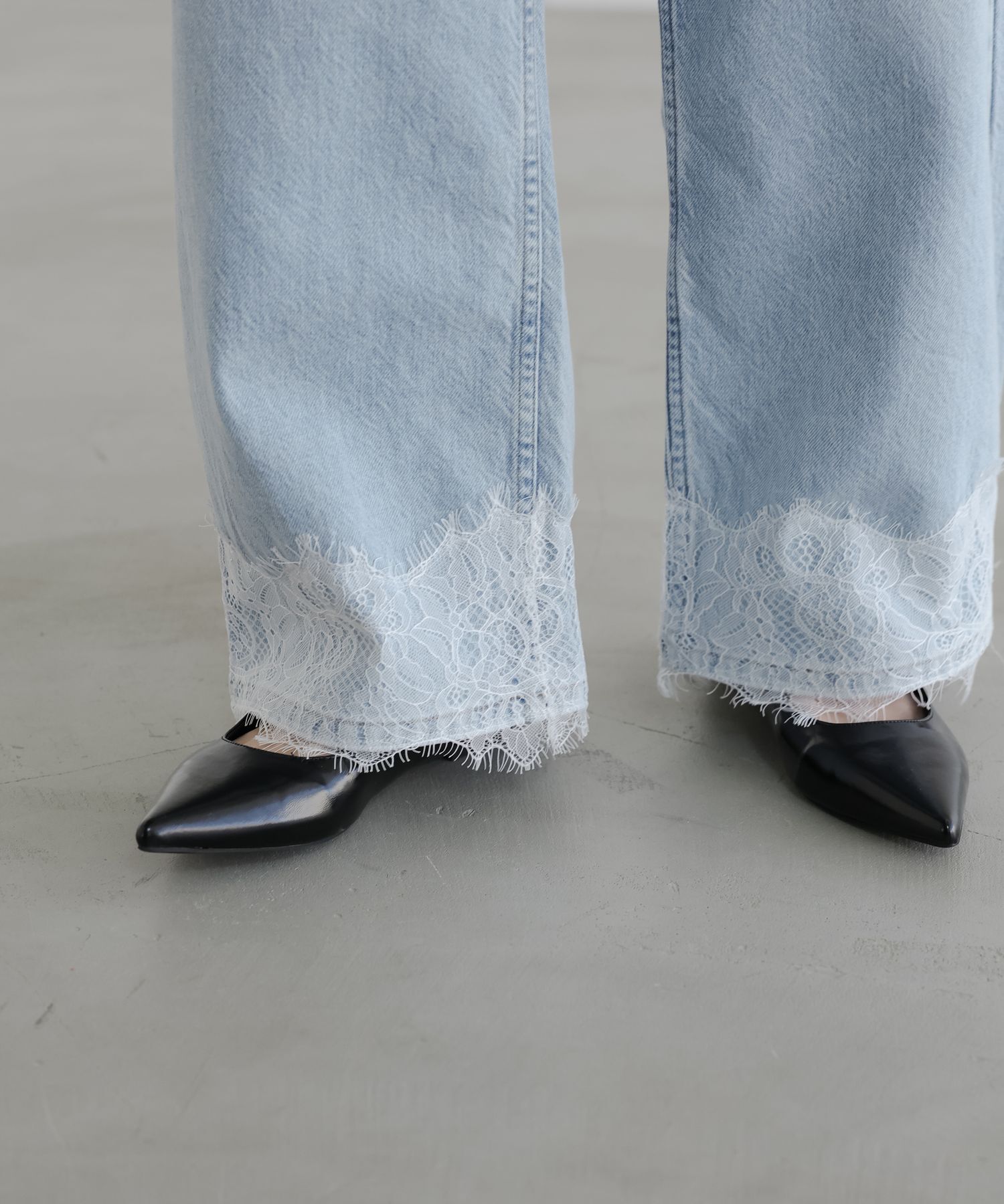 LOWRYS FARM「レースデニム」|デニム|