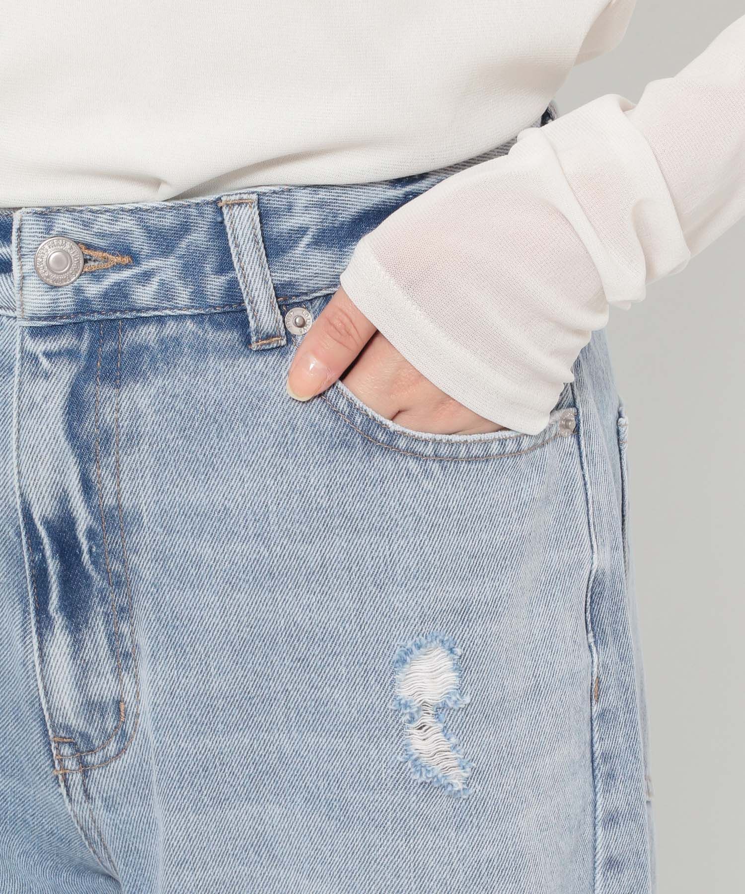 LOWRYS FARM「レースデニム」|デニム|