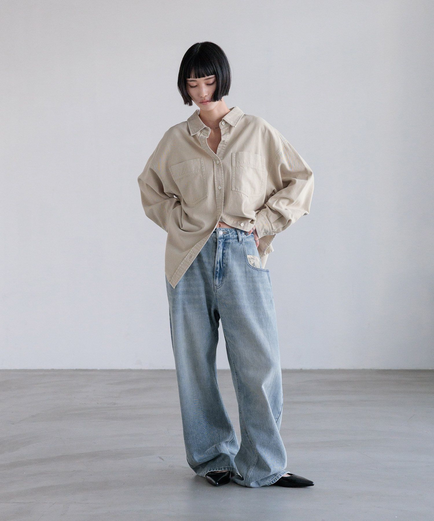 LOWRYS FARM「レースデニム」|デニム|