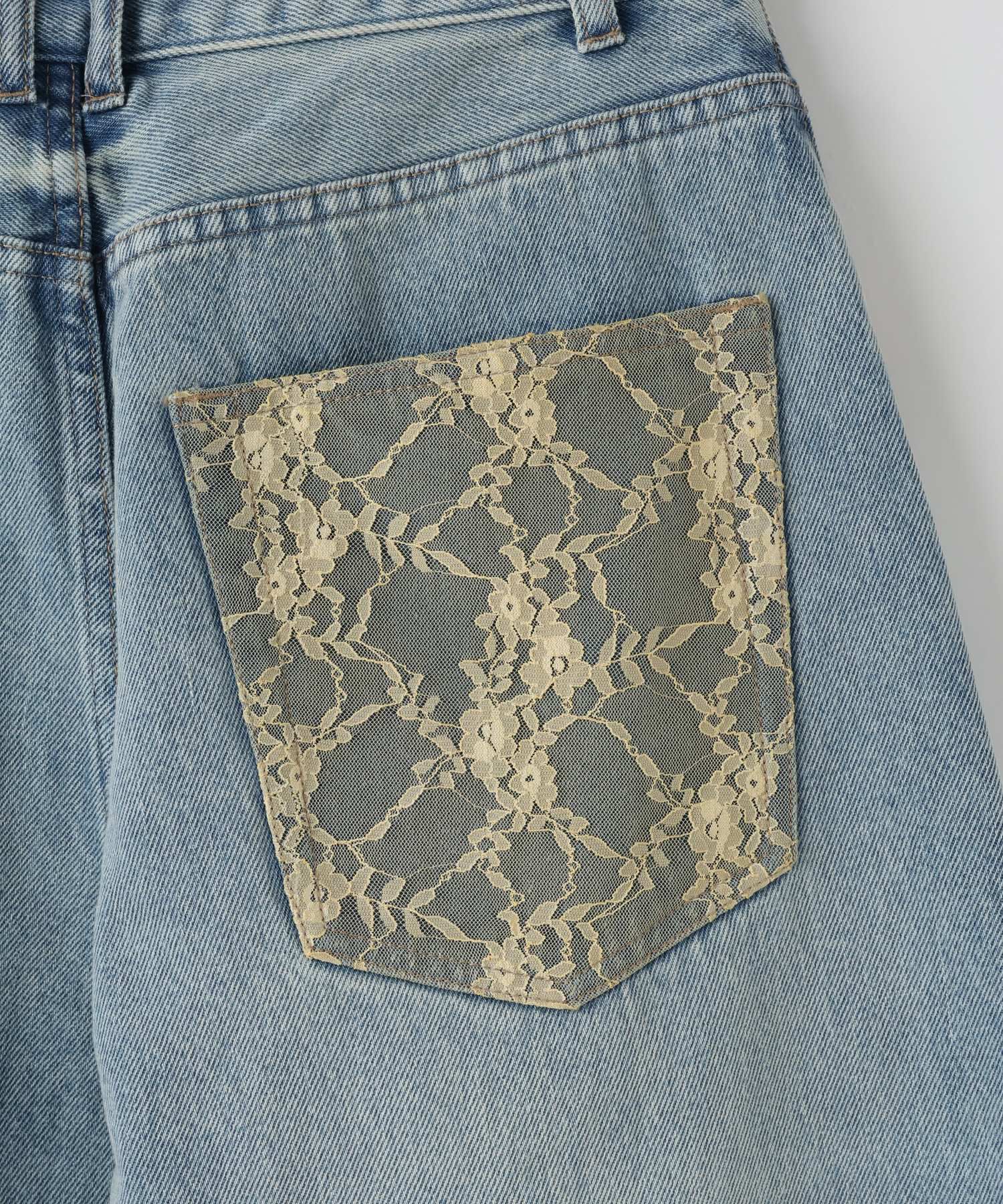 LOWRYS FARM「レースデニム」|デニム|