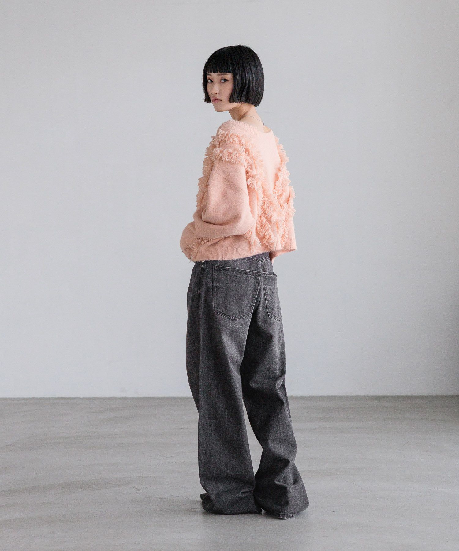 LOWRYS FARM「ワイドストレートデニムパンツ」|デニム|