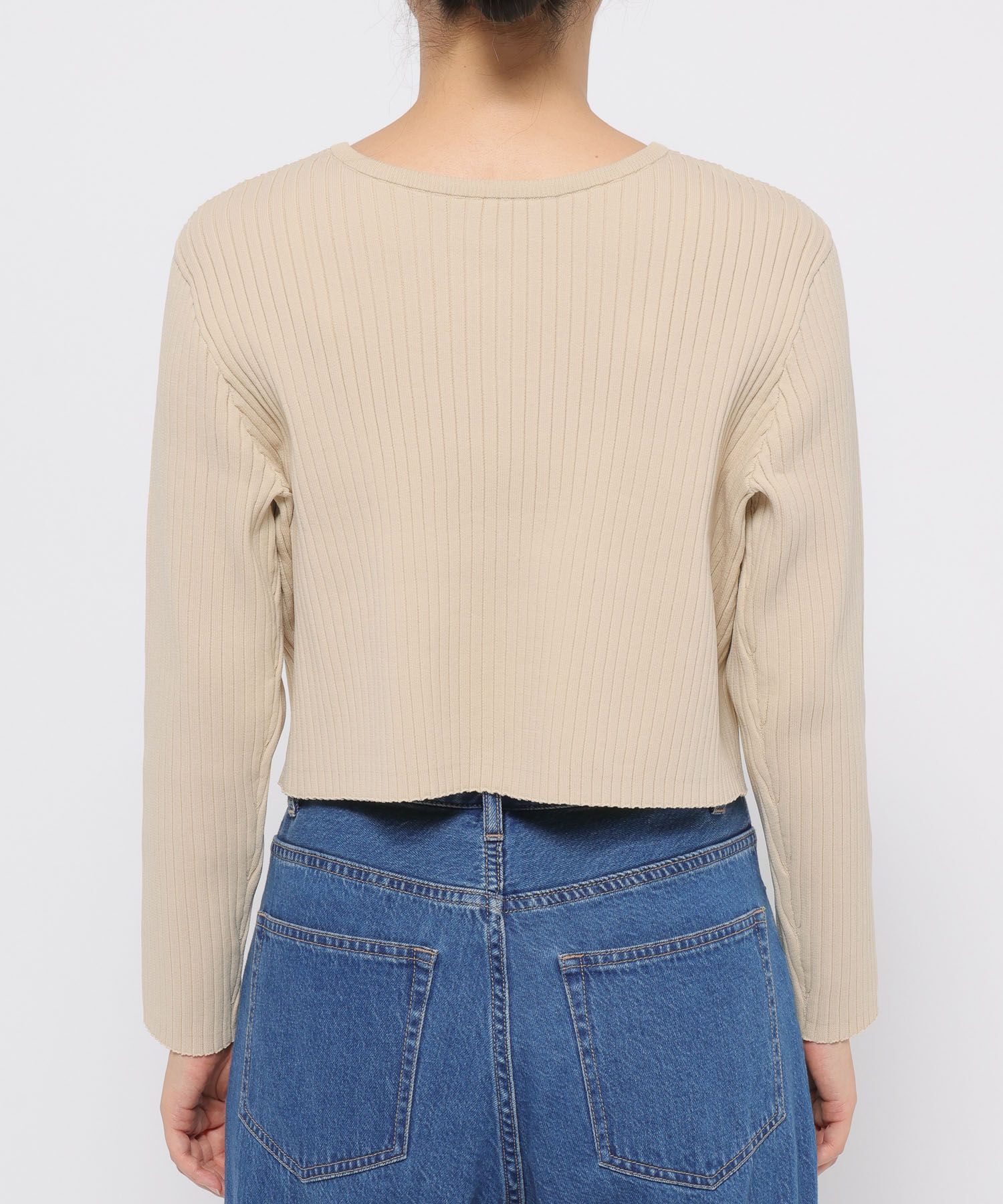 LOWRYS FARM「ＷＺＩＰリブカーディガンＬＳ」|ニット・セーター|