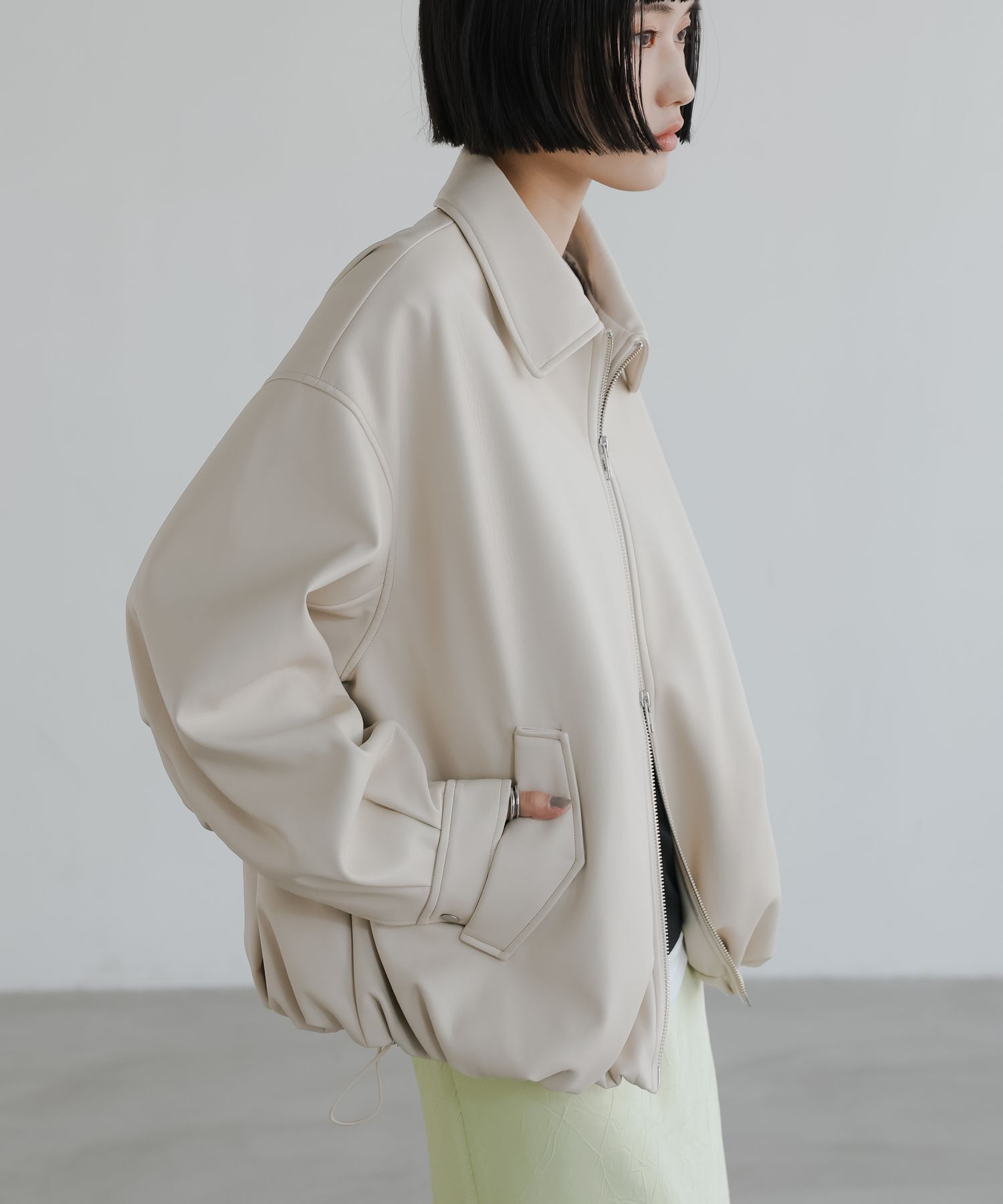 LOWRYS FARM「レザーバルーンブルゾン」|その他|