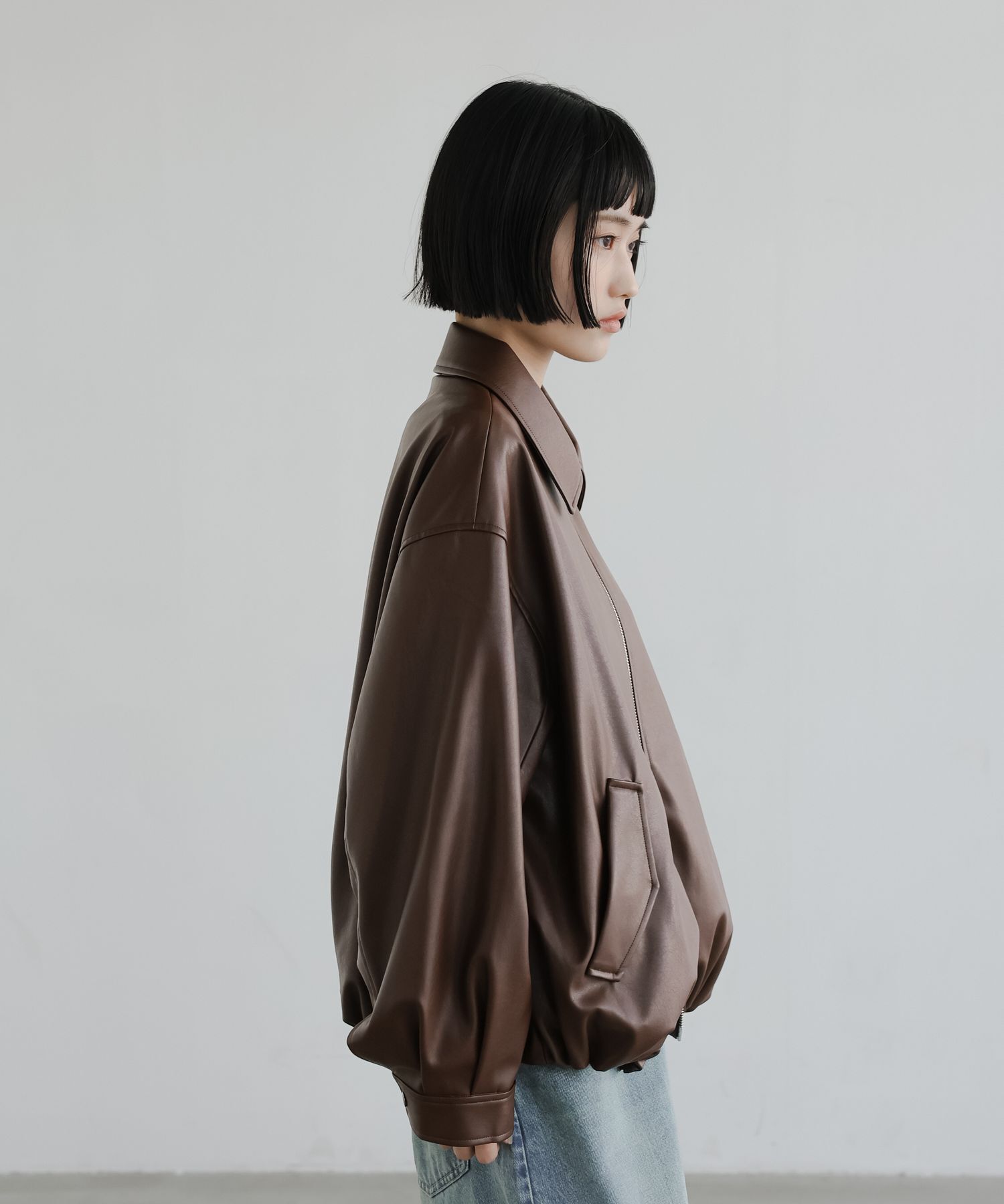 LOWRYS FARM「レザーバルーンブルゾン」|その他|