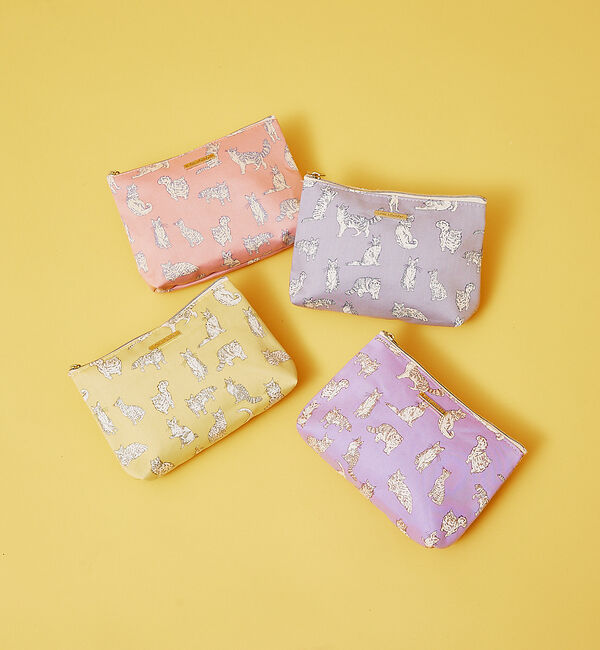 collex「リバティプリント BASICポーチL ミャオウ  猫柄」|ポーチ|