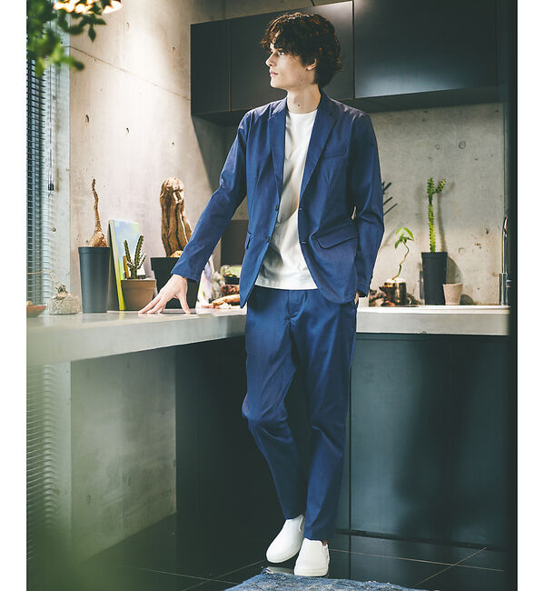 ABAHOUSE「【上下2点セット/セットアップ対応】COOL DRY MAX セットアップ /」|スーツ|ブルー