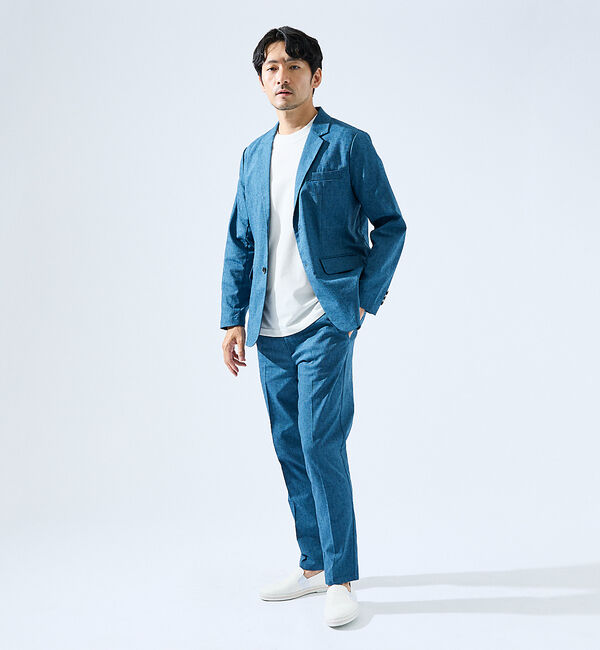 ABAHOUSE「【上下2点セット/セットアップ対応】吸水速乾 リネンライク セットアップ / ス」|スーツ|