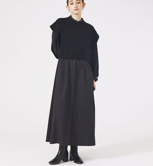 Rouge vif「ニットコンビワンピース」|ワンピース|ブラック系その他1