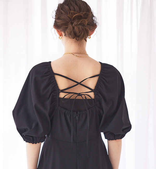 Rouge vif「パフスリーブワンピース」|ワンピース|