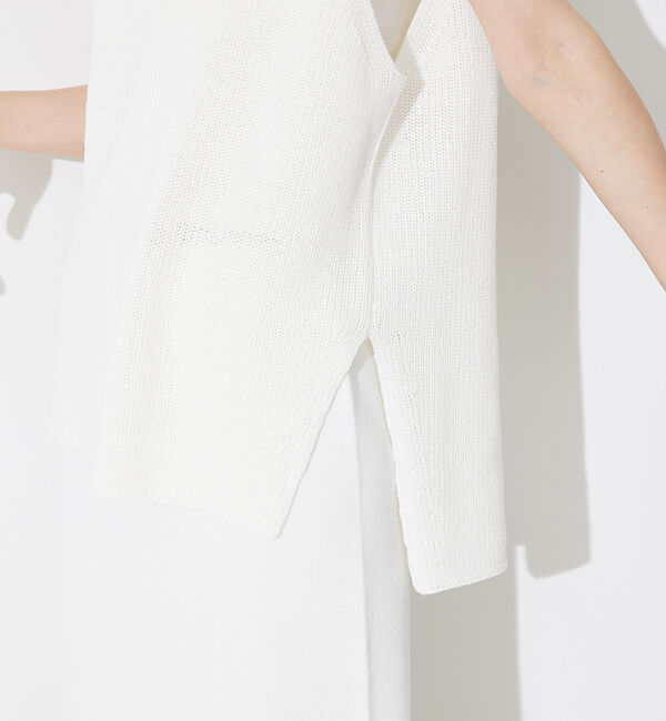 Rouge vif「【セットアップ対応】麻混片畦ニットベスト」|ニット・セーター|