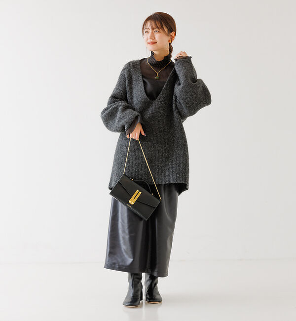 Rouge vif「プリーツネックシアーブラウス」|シャツ・ブラウス|