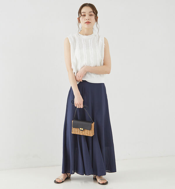 Rouge vif「フィブリルローン切り替えマキシスカート」|スカート|